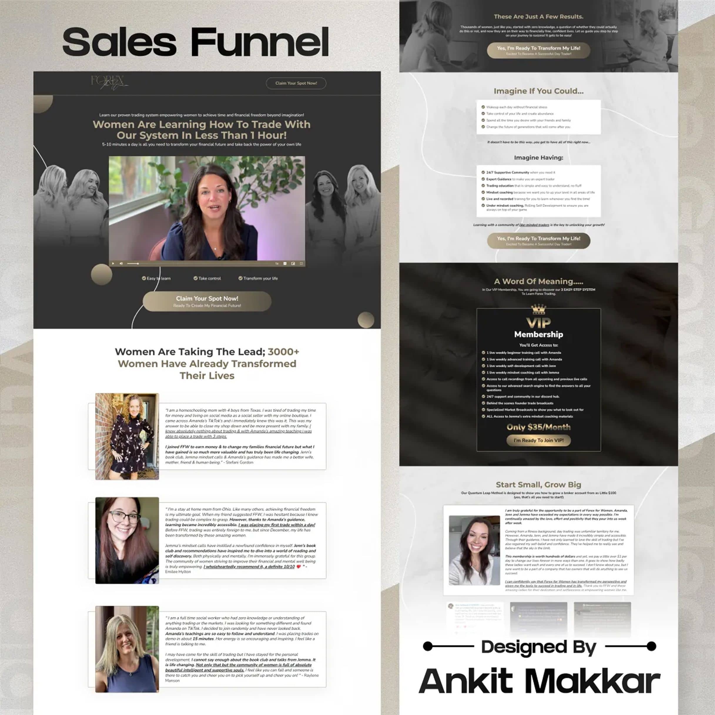 FOREX FOR WOMEN — sales funnel preview