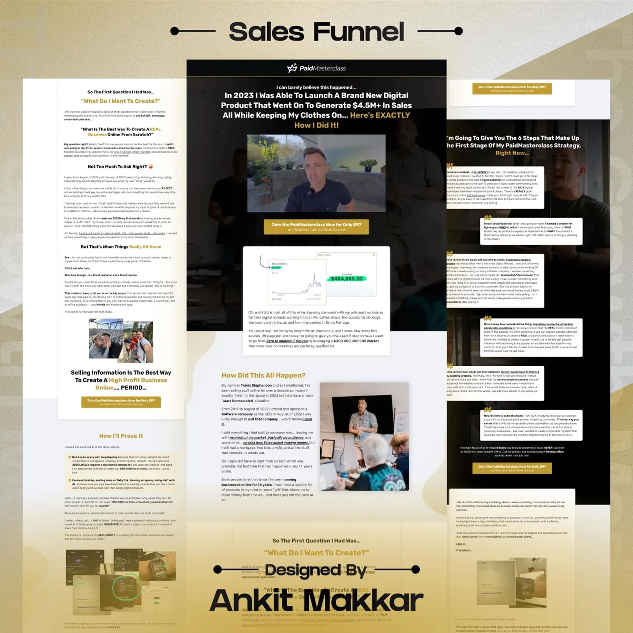 PAID MASTERCLASS — sales funnel preview