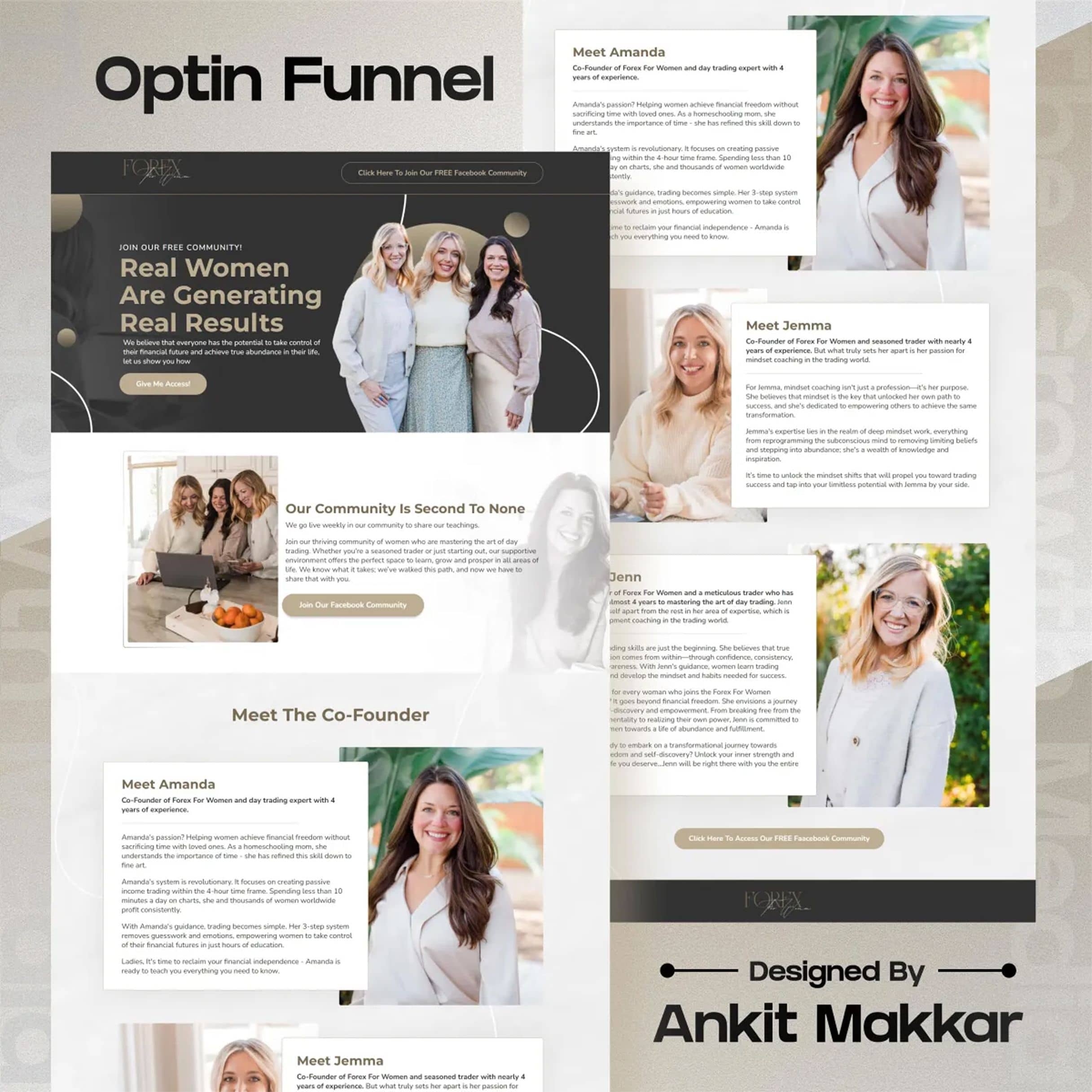 FOREX COMMUNITY — optin funnel preview
