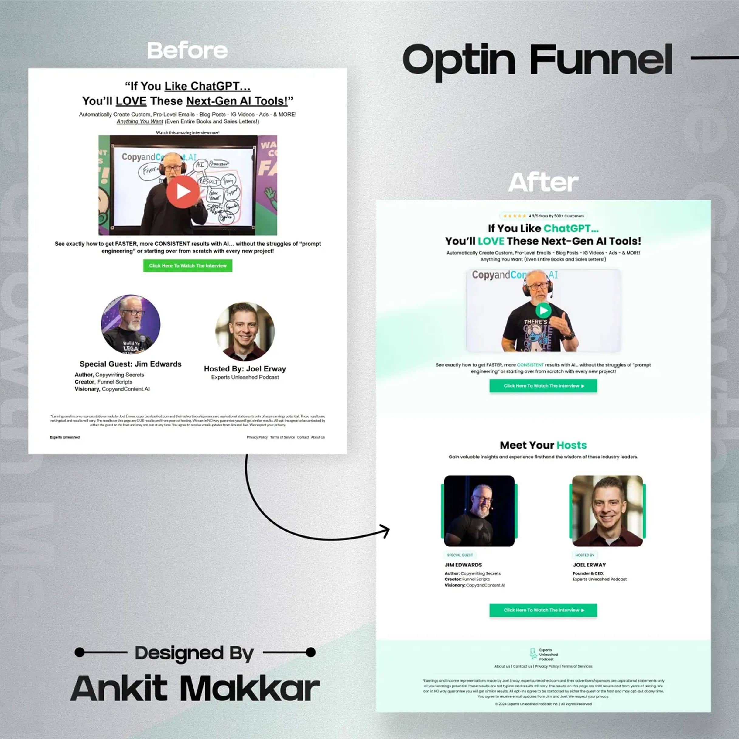 EXPERTS UNLEASHED — optin redesign preview