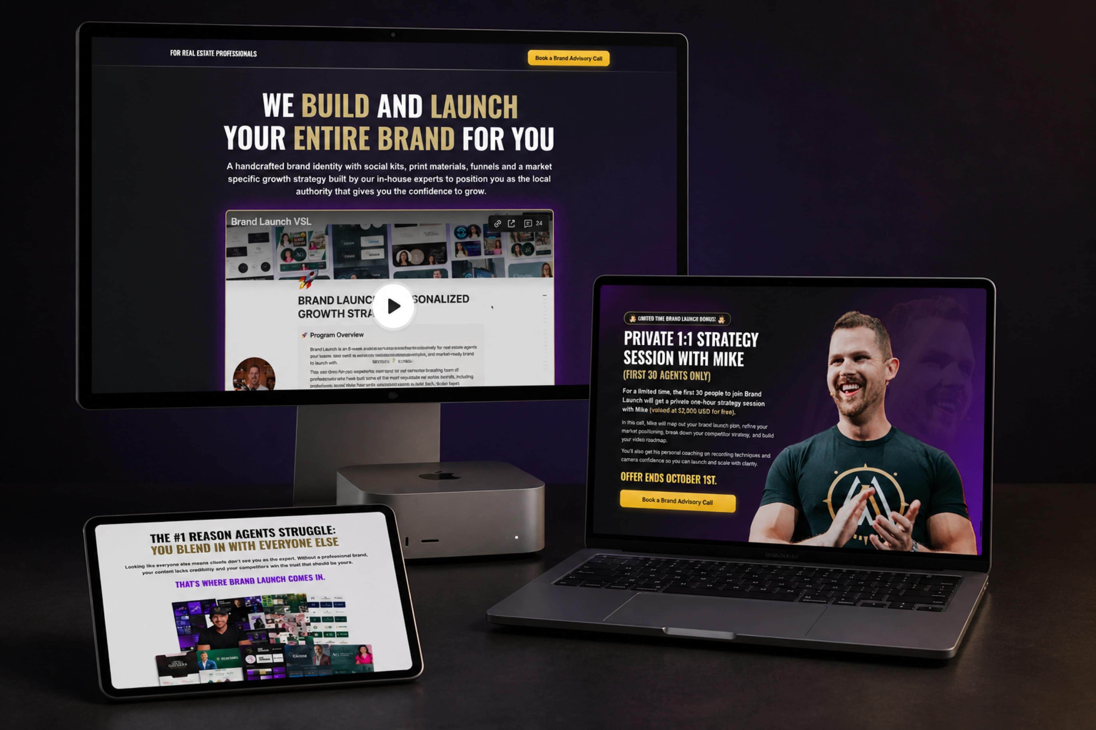 BRAND LAUNCH — NEW — brand website mockup