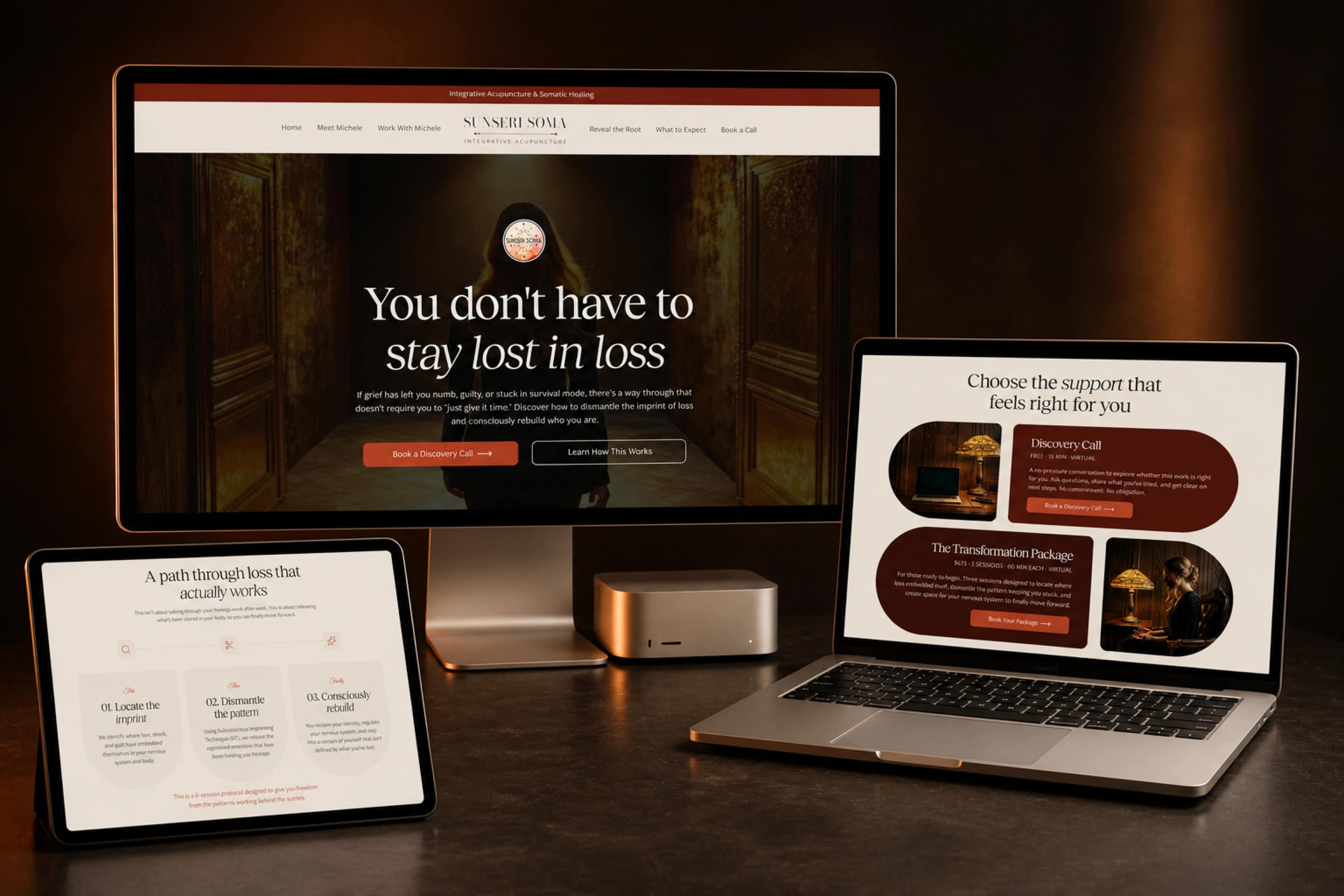 MICHELE — homepage mockup